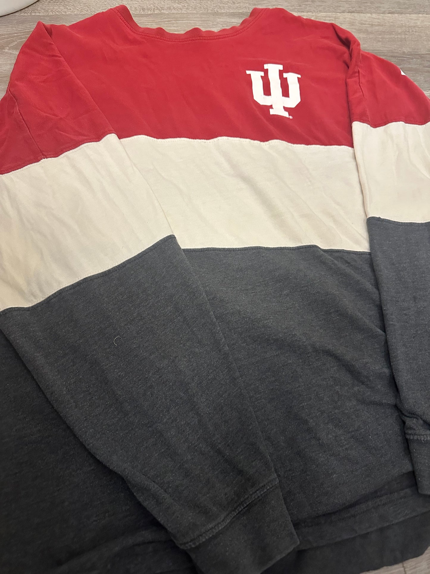 Tri Colored IU Longsleeve Spellout Size L