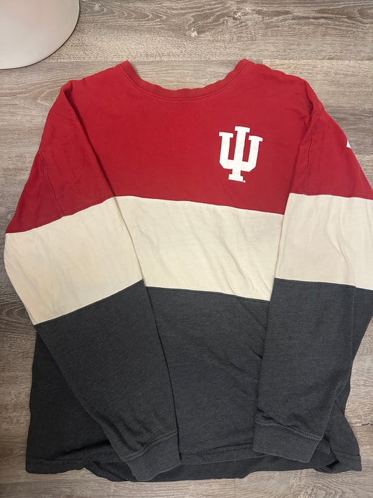 Tri Colored IU Longsleeve Spellout Size L